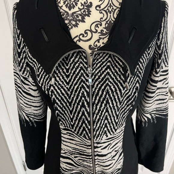 Frank Lyman. For Melanie Lyne. NWT. Zip up zebra print midi dress/ blazer. SZ 8. - Picture 10 of 14